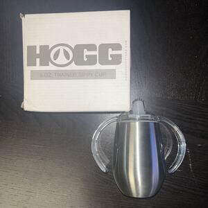 New HOGG 8 Oz. Trainer Sippy Cup BPA Free Stainless Steel Silver